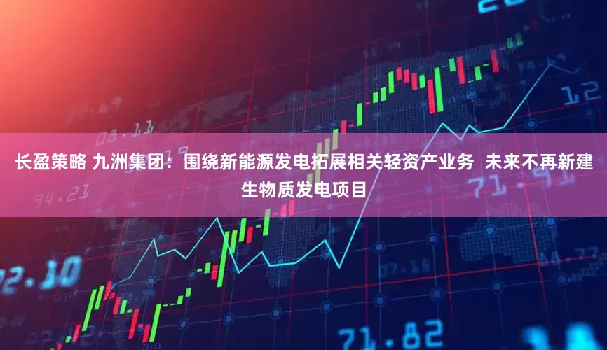 长盈策略 九洲集团：围绕新能源发电拓展相关轻资产业务  未来不再新建生物质发电项目