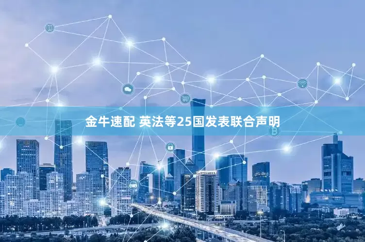 金牛速配 英法等25国发表联合声明