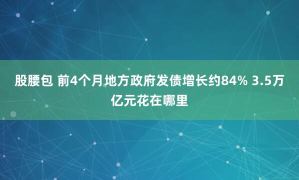 股腰包 前4个月地方政府发债增长约84% 3.5万亿元花在哪里