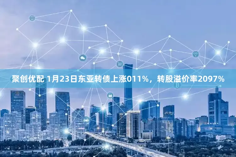 聚创优配 1月23日东亚转债上涨011%，转股溢价率2097%