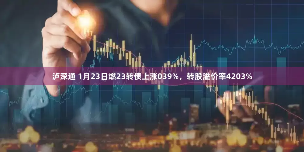 泸深通 1月23日燃23转债上涨039%，转股溢价率4203%